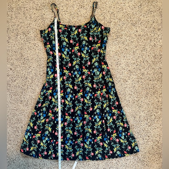 Old Navy XL Floral Midi Black Sundress - Picture 2 of 6